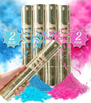 100% Biodegradable Confetti Powder Cannons Sempurna untuk Perlengkapan Pesta Menunjukkan Jenis Kelamin