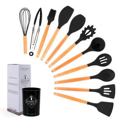 Aksesoris Dapur Restoran 11 Bagian Non-Lapisan Pakaian Set dengan Silikon Spatula