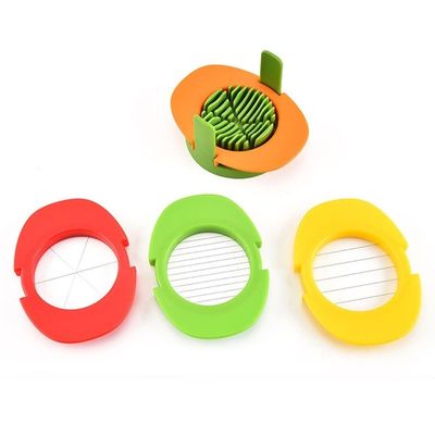 Set Slicer Telur 3 Pemotong Untuk Potongan Ringan Mudah Alat Pemotong Telur Manual PP Plastik Dengan Stand Slicer