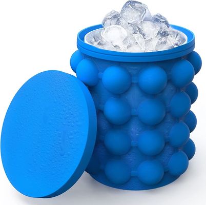 40 Kubik Pembuat Es Silikon untuk Es Bucket PP Piala Bulat dan corong Biru/Hijau/Kuning