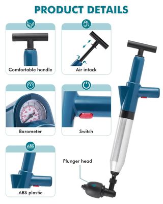 Plunger Toilet Manual Multi-Function Stainless Steel untuk pembersihan saluran pembuangan berkelanjutan