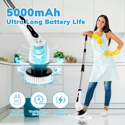 Sikat Pembersih Listrik 7 Kepala Sikat yang Bisa Diganti Genggam yang Bisa Disesuaikan Penggosok Spin Wireless