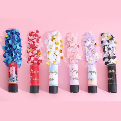 Logo Kustom Selamat Pesta Ulang Tahun Pernikahan Kertas Biodegradable Spring Confetti Popper