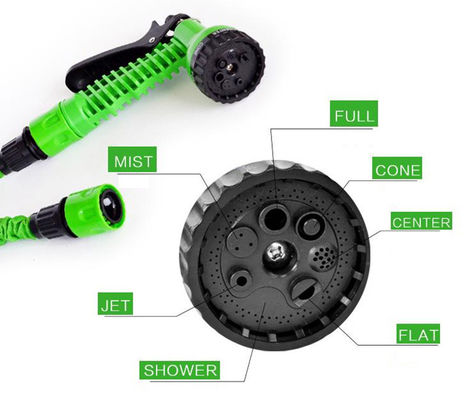 Menyiram Terbuat Sederhana Expandable Magic Flex Dipanaskan Garden Hose 25-200FT dengan Spray Gun