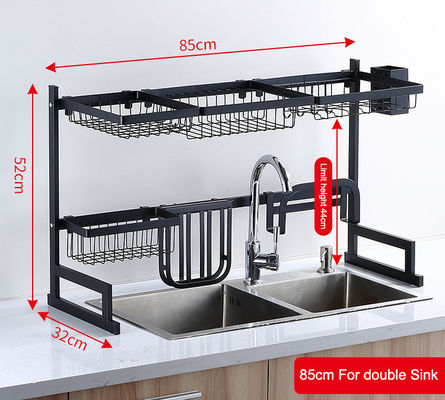 Disesuaikan Logo Dapur Organizer Piring Perlengkapan Meja Drainer Piring Pengeringan Rak Organizer