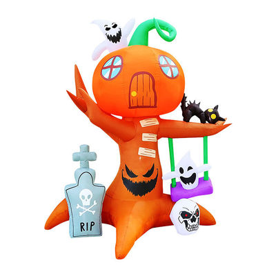 Kelengkeng Plastik Halloween Inflatable Tombstone Kelengkeng w / LEDs Sempurna untuk Halloween