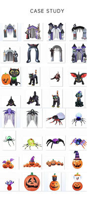 Kelengkeng Plastik Halloween Inflatable Tombstone Kelengkeng w / LEDs Sempurna untuk Halloween