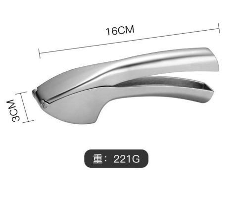 Stainless Steel Zinc Alloy Manual Garlic Press Hand Press untuk Alat Masakan