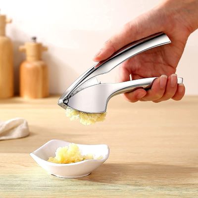 Stainless Steel Zinc Alloy Manual Garlic Press Hand Press untuk Alat Masakan