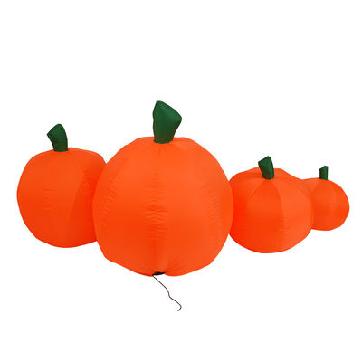 2.2m Panjang Outdoor Indoor Halloween Inflatable labu Dekorasi dengan lampu LED