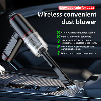 4 dalam 1 pembersih vakum mobil yang kuat dengan lampu LED sedotan 6000PA dan sumber daya USB