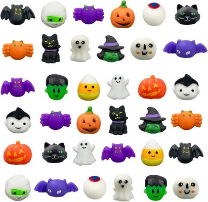 Kartun Fidget Squishy Toy 18pcs 24pcs Blind Box Halloween Toys Squeeze Toys untuk Anak-anak