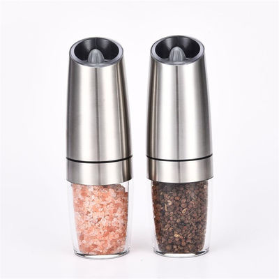 Stainless Steel Gravity Electric Mill Pepper and Salt Grinder Set dengan Lampu LED