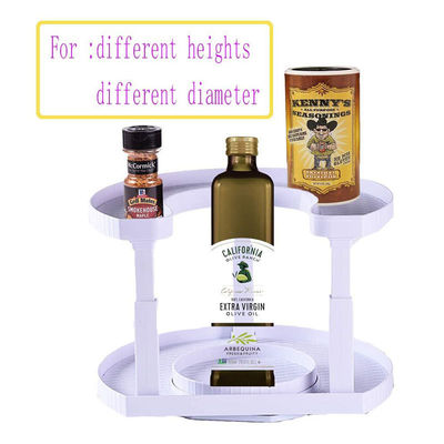 Home Cosmetic Storage Gods ABS Rotating Shelf Cabinet Organizer dengan Logo yang Disesuaikan