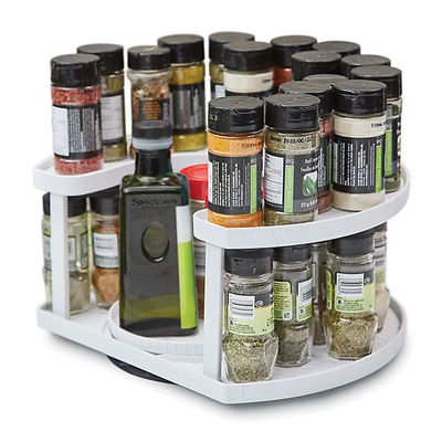 Home Cosmetic Storage Gods ABS Rotating Shelf Cabinet Organizer dengan Logo yang Disesuaikan