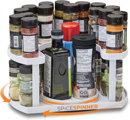 Home Cosmetic Storage Gods ABS Rotating Shelf Cabinet Organizer dengan Logo yang Disesuaikan