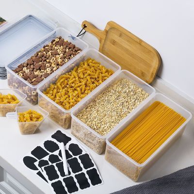 OEM/ODM Dapat diterima 3.2L BPA Bebas Plastik Kontainer untuk Noodle Cereal Storage 4pack Set