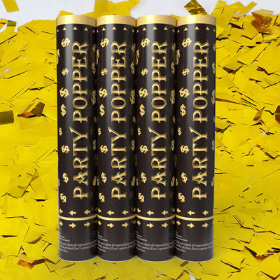 30cm Custom Logo emas logam Confetti Cannon untuk perayaan dan kesempatan khusus