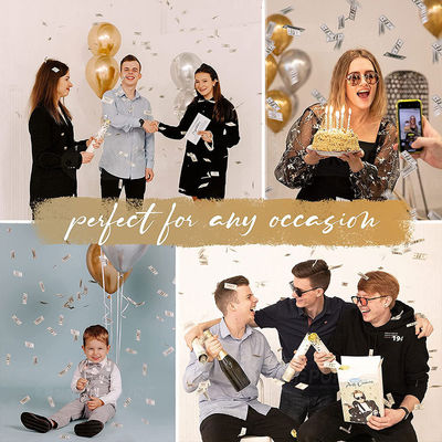 30cm Custom Logo emas logam Confetti Cannon untuk perayaan dan kesempatan khusus