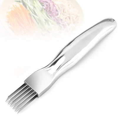 Pisau penghancur Scallion yang tersimpan yang terbuat dari 430 stainless steel untuk alat buah-buahan dan sayuran