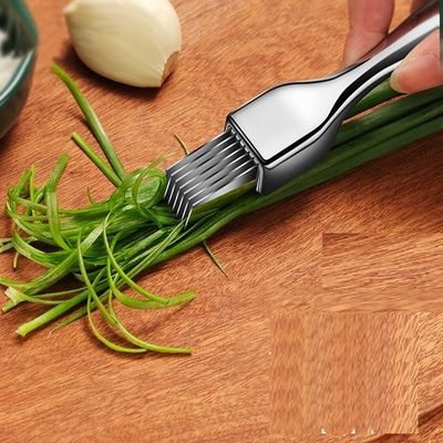 Pisau penghancur Scallion yang tersimpan yang terbuat dari 430 stainless steel untuk alat buah-buahan dan sayuran