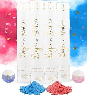 60cm Gender Reveal Confetti Cannon Popper Smoke Powder Confetti Stick untuk Perlengkapan Pesta