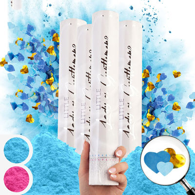60cm Gender Reveal Confetti Cannon Popper Smoke Powder Confetti Stick untuk Perlengkapan Pesta