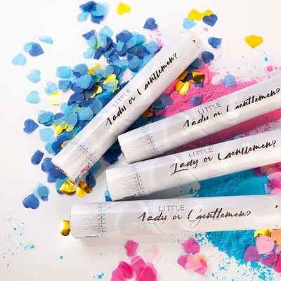 60cm Gender Reveal Confetti Cannon Popper Smoke Powder Confetti Stick untuk Perlengkapan Pesta