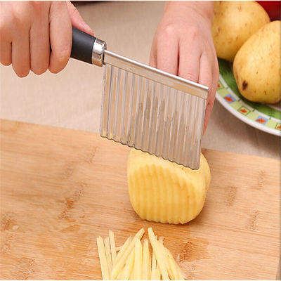 Stainless Steel Crinkle Knife Multifunction Wavy Blade Vegetable Slicer Alat dapur