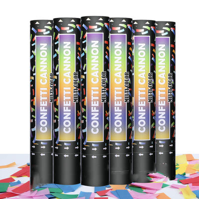 40cm Multicolor Biodegradable Party Popper Confetti Cannons untuk Perayaan Berwarna-warni