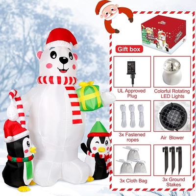 Dekorasi pesta poliester Ornamen dengan lampu Natal LED Santa Claus navidad