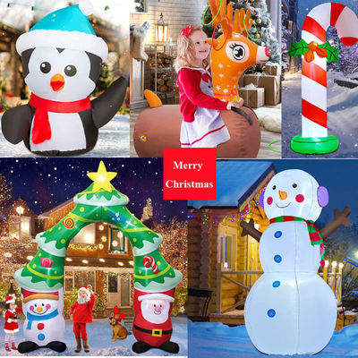 Dekorasi pesta poliester Ornamen dengan lampu Natal LED Santa Claus navidad