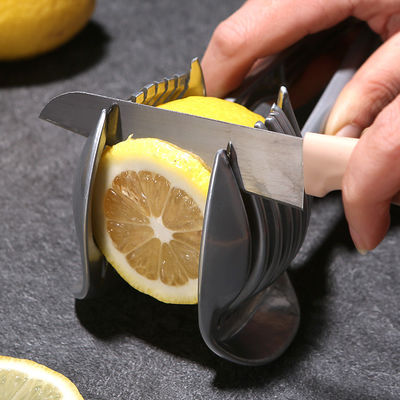Mesin pemotong buah 304 stainless steel handheld peralatan dapur pemotong tomat pemotong lemon