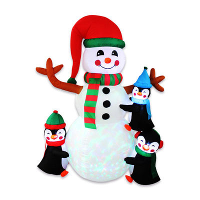 Pesta dan Dekorasi Natal Lampu LED Santa Claus Inflatable dengan Logo Disesuaikan