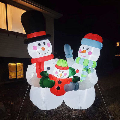 Taman Indoor Outdoor Dekorasi Natal 6ft Natal Inflatables Santa Claus Dengan Lampu LED Hijau