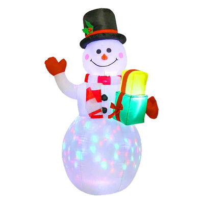 Taman Indoor Outdoor Dekorasi Natal 6ft Natal Inflatables Santa Claus Dengan Lampu LED Hijau