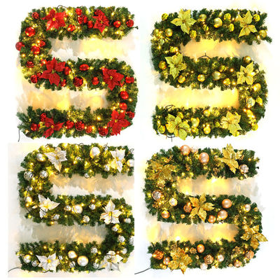 Pre Lit Wreath for Shopping Mall Hotel Outdoor Dekorasi Pintu Gantung Dekorasi