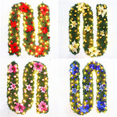 Pre Lit Wreath for Shopping Mall Hotel Outdoor Dekorasi Pintu Gantung Dekorasi
