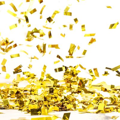 Ungu 2 * 5cm Partai Popper Confetti Cannon Biodegradable persegi panjang Bulat Bentuk Hati Hijau Putih Hitam Confetti Gold Foil Free Sample