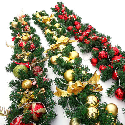 Pre Lit Wreath for Shopping Mall Hotel Outdoor Dekorasi Pintu Gantung Dekorasi