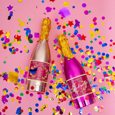 Custom Logo Bottle Champagne Party Popper Aksesoris Perayaan Tahun Baru
