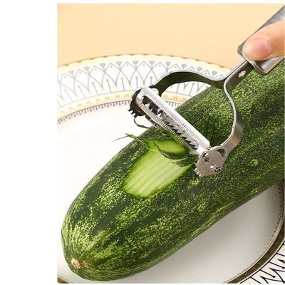 304 Stainless Steel Set of Kitchen Gadgets 6 in 1 untuk Pengupas Buah dan Pengupas Sayuran