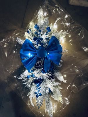 Tangga Natal Garland Dekorasi Tangga Ornamen dengan Lingkaran Rattan Alam OEM ODM