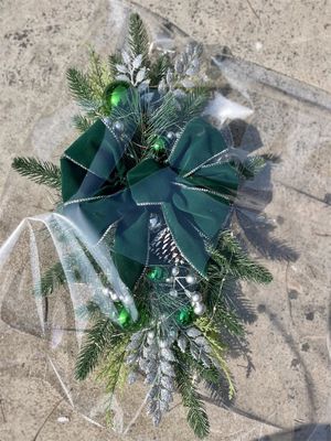 Tangga Natal Garland Dekorasi Tangga Ornamen dengan Lingkaran Rattan Alam OEM ODM