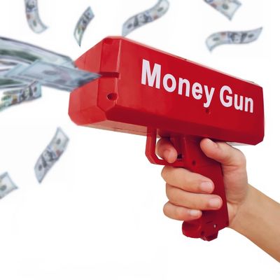 18.5cmX8cmX17.5cm Plastic Jet Currency Gun untuk Game Bar Pernikahan