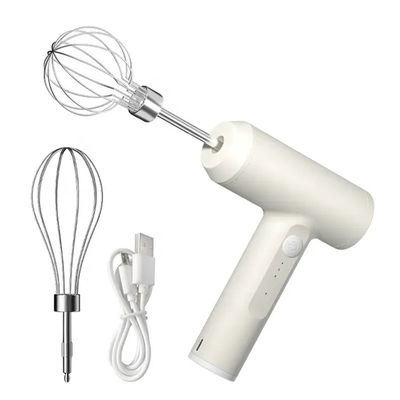 Stainless Steel Automatic Wireless Rechargeable Egg Beater untuk Kue Dapur Dessert