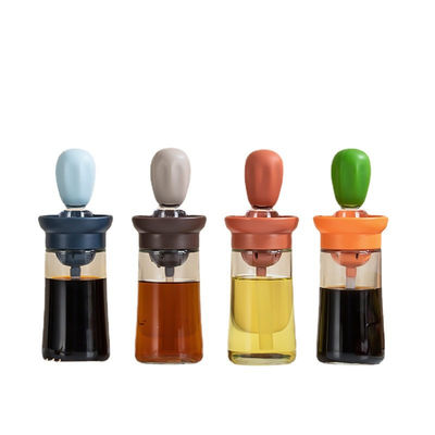 Olive Superior Glass Measuring Oil and Vinegar Dispenser Bottle untuk Dapur 6.45*20cm