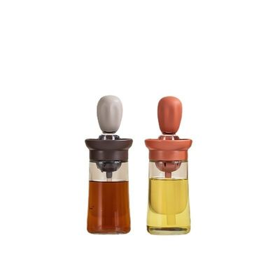 Olive Superior Glass Measuring Oil and Vinegar Dispenser Bottle untuk Dapur 6.45*20cm