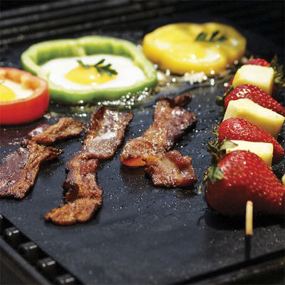 Non Stick BBQ Grill Mat Baking Mat Fireproof Charcoal Fiberglass Alat telur untuk memasak