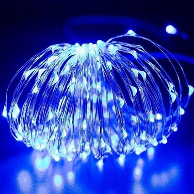 7/22/32m Waterproof LED Solar Copper Wire Lampu Pohon Natal dengan Bahan PVC Panas